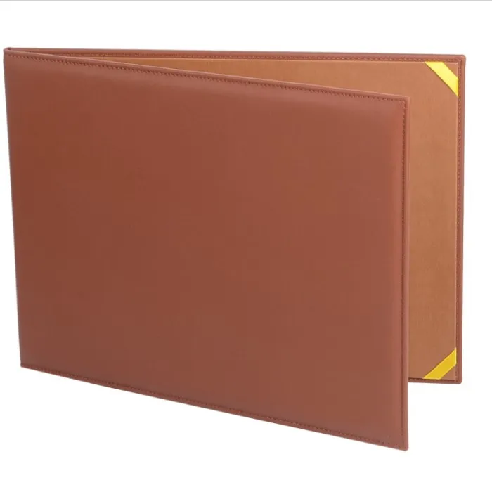 Brown PU Leather Certificate Holder