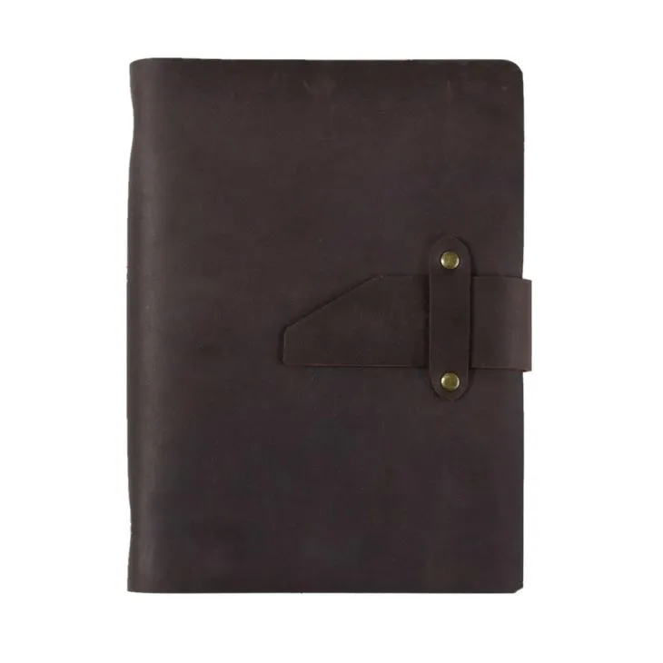 Dark Brown Leather Notebook A5 Luxury Dark Brown Leather Notebook A5 Luxury