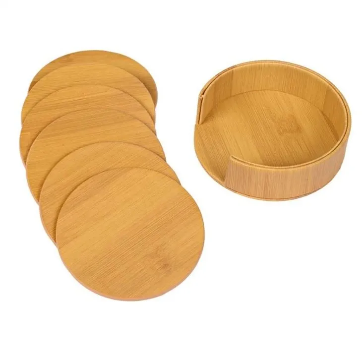 Bamboo Grain Leather Coaster